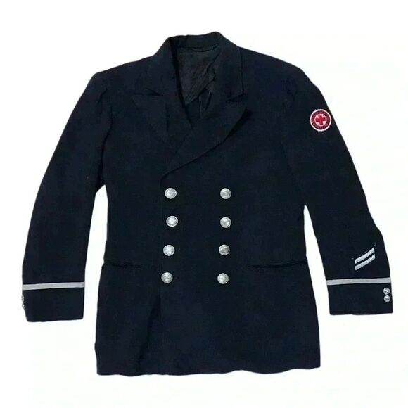 Vintage Other - Vintage 1954 American Red Cross Firefighter Dress Jacket – Rare Historical Piece